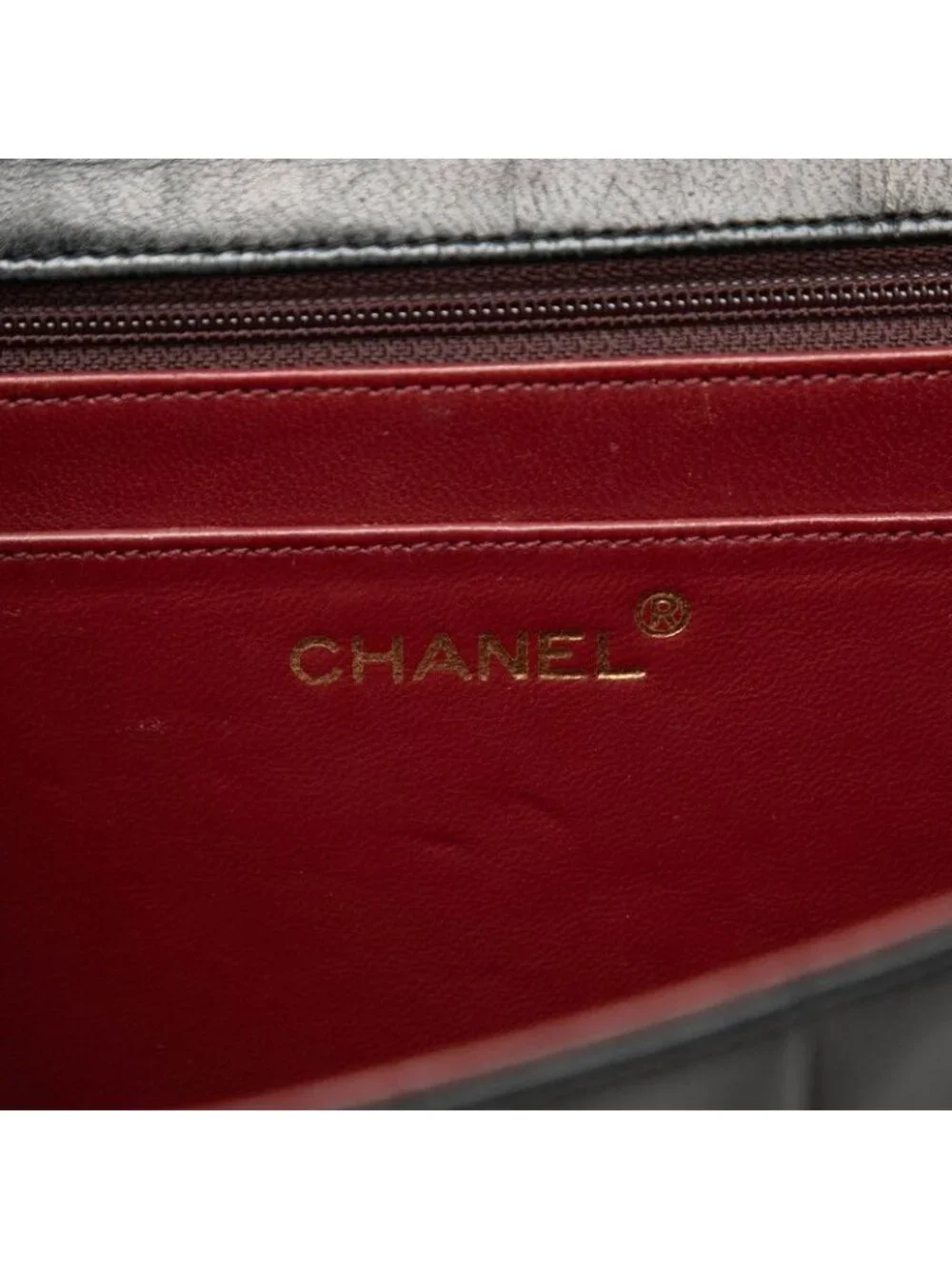 Chanel CC Logo Chain Flap Shoulder Bag Black Lambskin